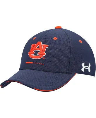 Big Boys and Girls Under Armour Navy Auburn Tigers Blitzing Accent Performance Adjustable Hat