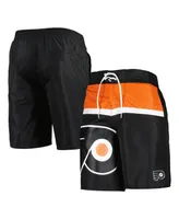 Men's Starter Black Philadelphia Flyers Sea Wind Swim Trunks