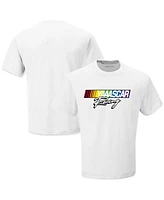 Men's Checkered Flag Sports White Nascar Racing T-shirt