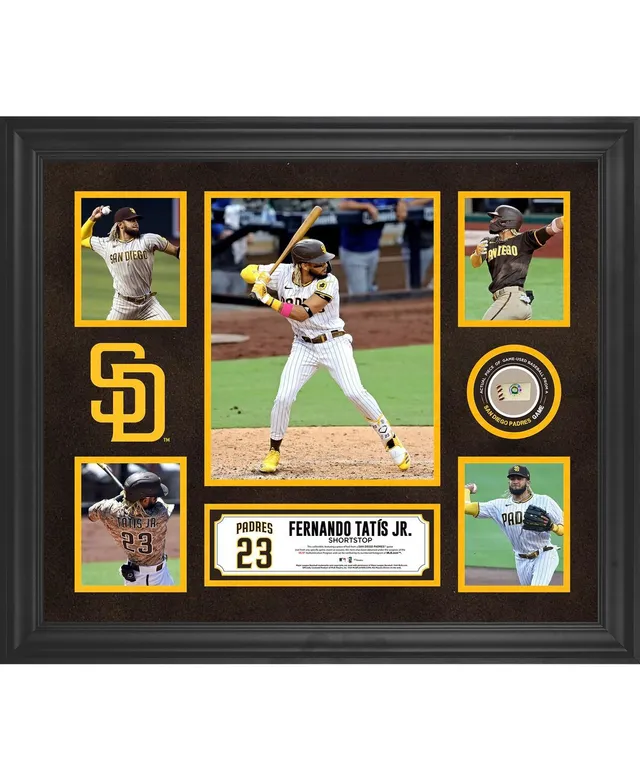 FERNANDO TATIS Jr. Unsigned Padres Framed 15 x 17 Game Used