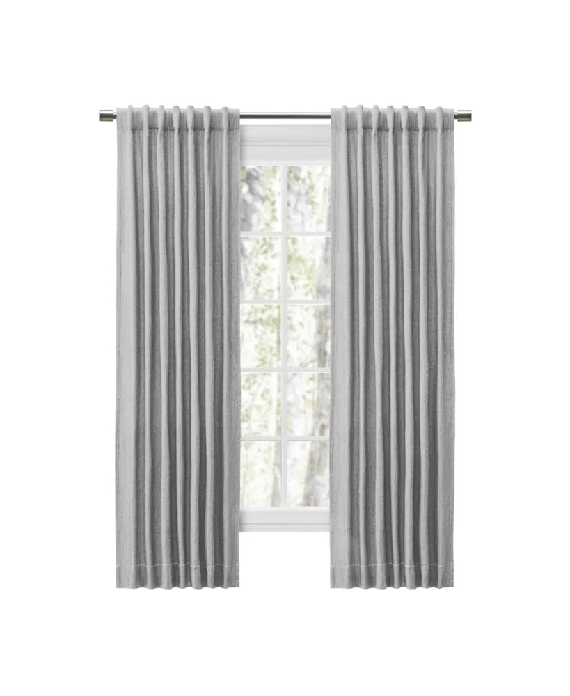 Ricardo Chevron 80C/20P Sustainable Unlined Rod Pocket w/Back Tabs Curtain Panel 48"W x 108"L