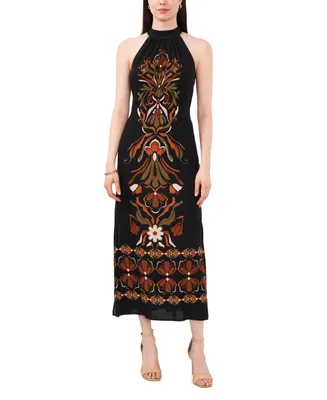 Vince Camuto Women's Printed Halter Maxi Dress