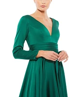 Women's Ieena Long Sleeve A Line Midi Dress