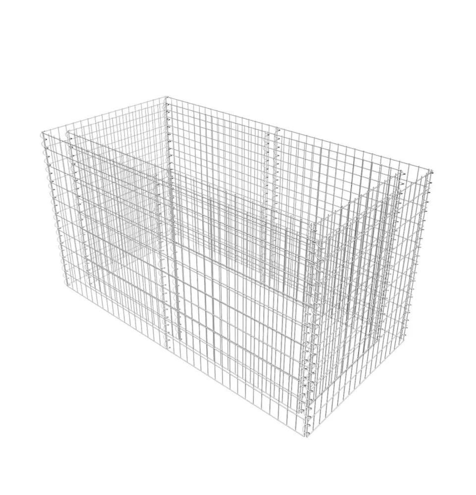 vidaXL Gabion Raised Bed Steel 70.9"x35.4"x39.4" Silver