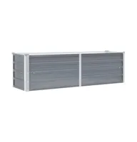 Garden Raised Bed Galvanized Steel 63"x15.7"x17.7" Gray