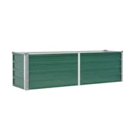 vidaXL Garden Raised Bed Galvanized Steel 63"x15.7"x17.7