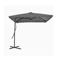 vidaXL Outdoor Parasol with Steel Pole 98.4"x98.4" Anthracite