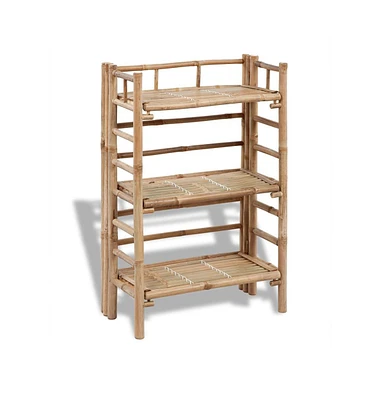 vidaXL 3-tier Bamboo Plant Rack