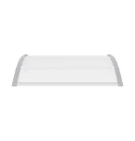 vidaXL Door Canopy Gray and Transparent 47.2"x29.5" Pc
