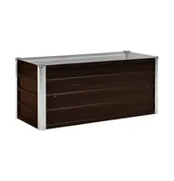 Garden Raised Bed Brown 39.4"x15.7"x17.7" Galvanized Steel