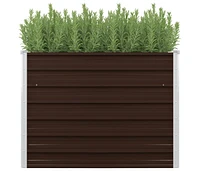 Garden Raised Bed Brown 39.4"x15.7"x30.3" Galvanized Steel