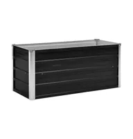 vidaXL Garden Raised Bed Anthracite 39.4"x15.7"x17.7" Galvanized Steel