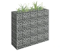 vidaXL Gabion Raised Bed Galvanized Steel 35.4"x11.8"x35.4"