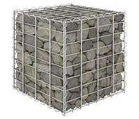 vidaXL Cube Gabion Raised Bed Steel Wire 15.7"x15.7"x15.7"