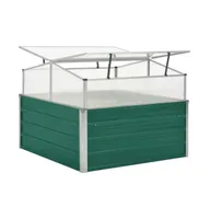 vidaXL Greenhouse Green 39.4"x39.4"x30.3" Galvanized Steel