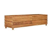 vidaXL Raised Bed 59.1"x15.7"x15" Recycled Teak Wood and Steel