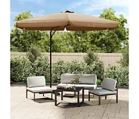 vidaXL Outdoor Parasol with Steel Pole 118.1" Taupe