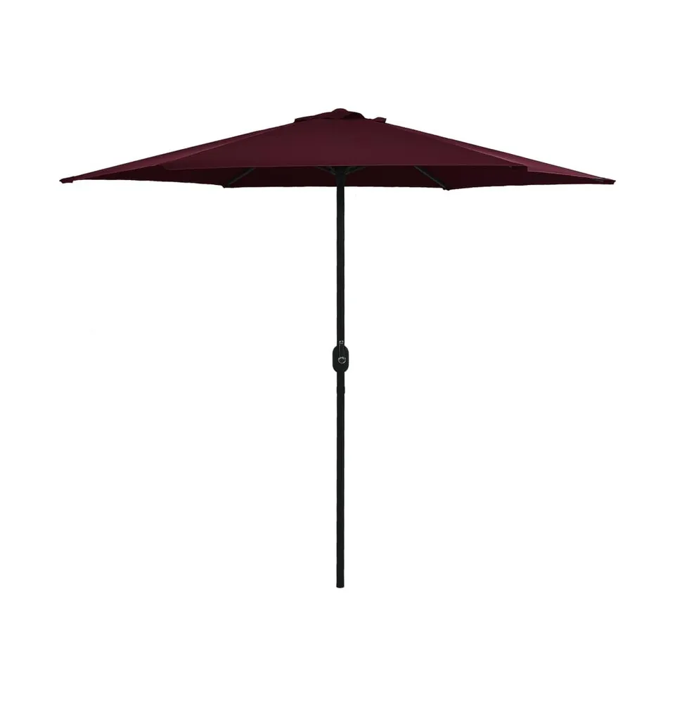 vidaXL Outdoor Parasol with Aluminum Pole 106.3"x96.9" Bordeaux Red