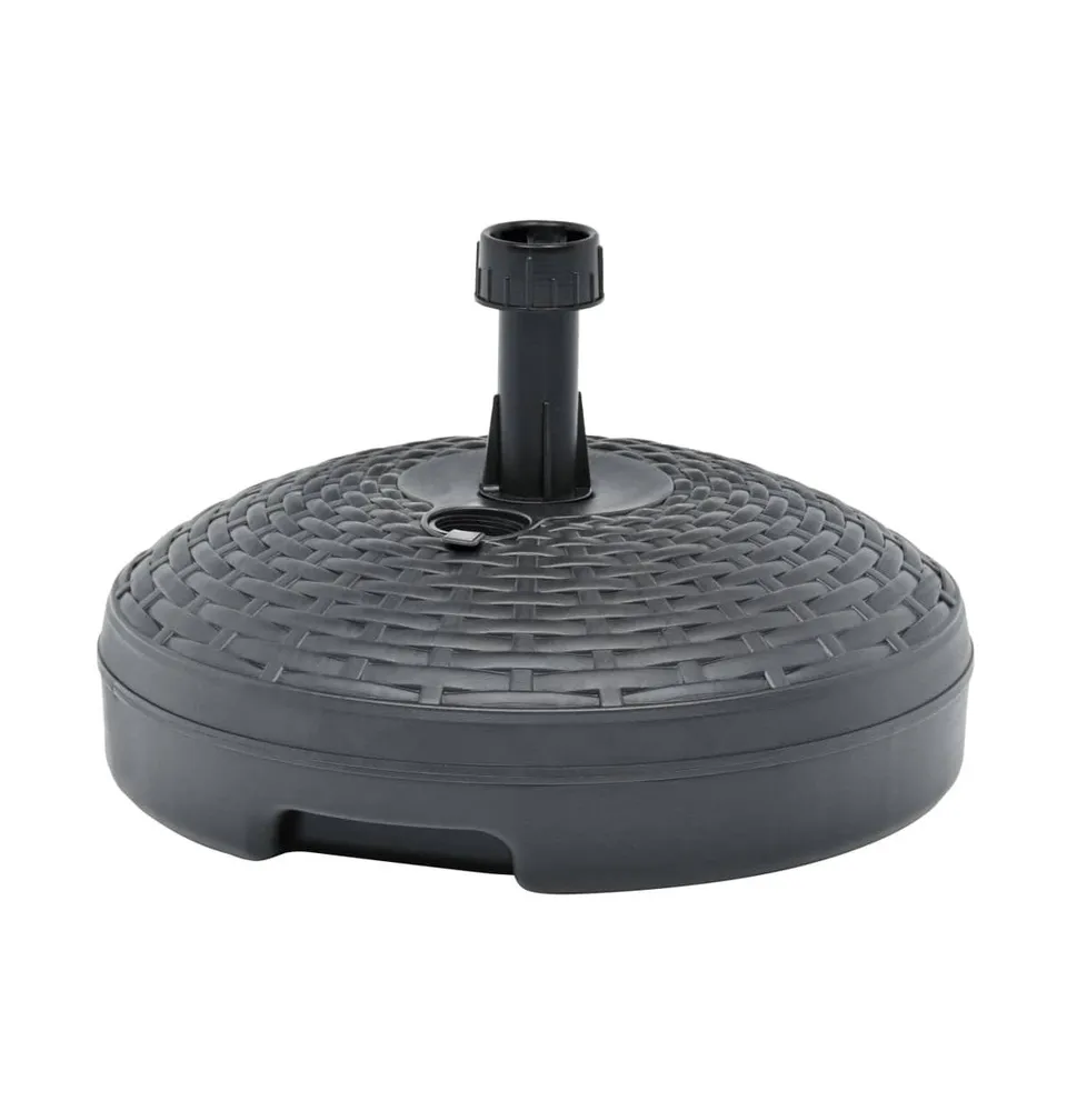 vidaXL Umbrella Base Sand/Water Filled 5.3 gal Anthracite Plastic Rattan