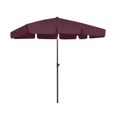 vidaXL Beach Umbrella Bordeaux Red 78.7"x49.2"