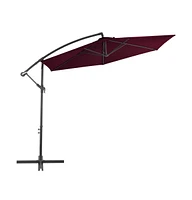 vidaXL Cantilever Umbrella with Aluminum Pole Bordeaux Red 118.1"