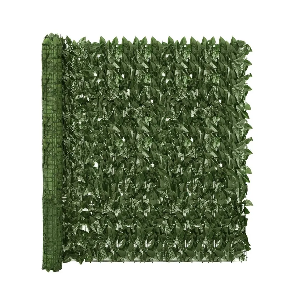 Balcony Screen with Dark Green Leaves 157.5"x59.1"