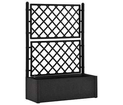 Garden Raised Bed with Trellis and Self Watering System Anthracite
