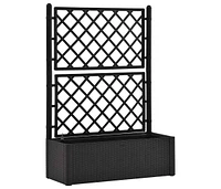 Garden Raised Bed with Trellis and Self Watering System Anthracite