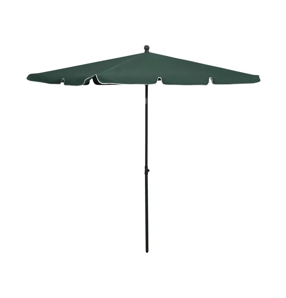 vidaXL Garden Parasol with Pole 82.7"x55.1" Green