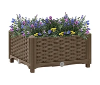 vidaXL Raised Bed 15.7"x15.7"x9.1" Polypropylene