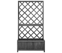 vidaXL Garden Trellis Planter 27.6"x11.8"x53.1" Solid Firwood