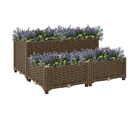 vidaXL Raised Bed 31.5"x31.5"x15" Polypropylene