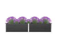 vidaXL Garden Raised Bed 78.7"x39.4"x21.3" Wpc Gray