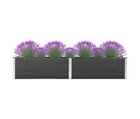 vidaXL Garden Raised Bed 78.7"x19.7"x21.3" Wpc Gray