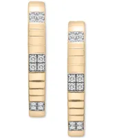 Audrey by Aurate Diamond Textured Infinity Small Hoop Earrings (1/4 ct. t.w.) in Gold Vermeil, Created for Macy's