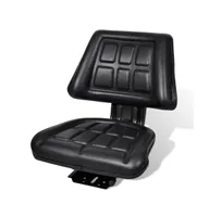 vidaXL Tractor Seat with Backrest Black