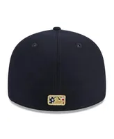 Men's New Era Navy Cleveland Guardians 2023 Fourth of July Low Profile 59FIFTY Fitted Hat