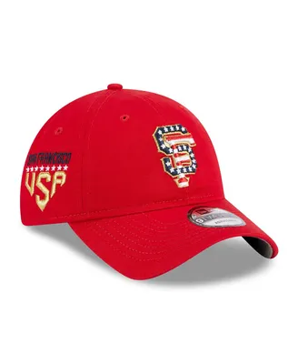 Men's New Era Red San Francisco Giants 2023 Fourth of July 9TWENTY Adjustable Hat