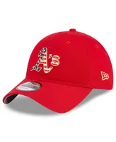 Women's New Era Red Oakland Athletics 2023 Fourth of July 9TWENTY Adjustable Hat