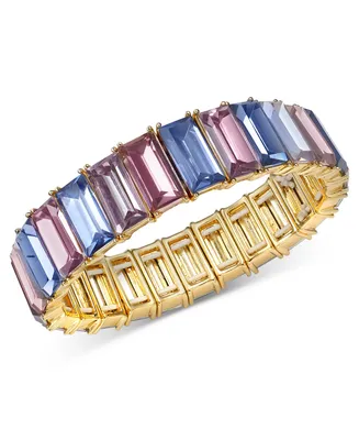 I.n.c. International Concepts Gold-Tone Color Baguette Stone Stretch Bracelet, Created for Macy's
