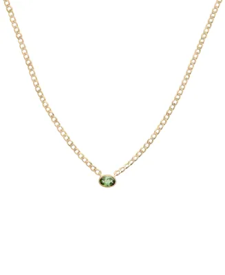 Audrey by Aurate Green Tourmaline Bezel 18" Pendant Necklace (1/2 ct. t.w.) in Gold Vermeil, Created for Macy's