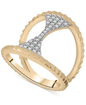 Audrey by Aurate Diamond Openwork Textured Statement Ring (1/4 ct. t.w.) Gold Vermeil, Created for Macy's