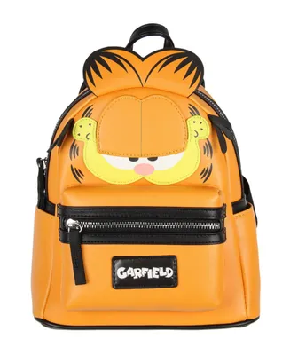 Garfield Nickelodeon Classic Comic Character Face Zippered Mini Backpack Bag