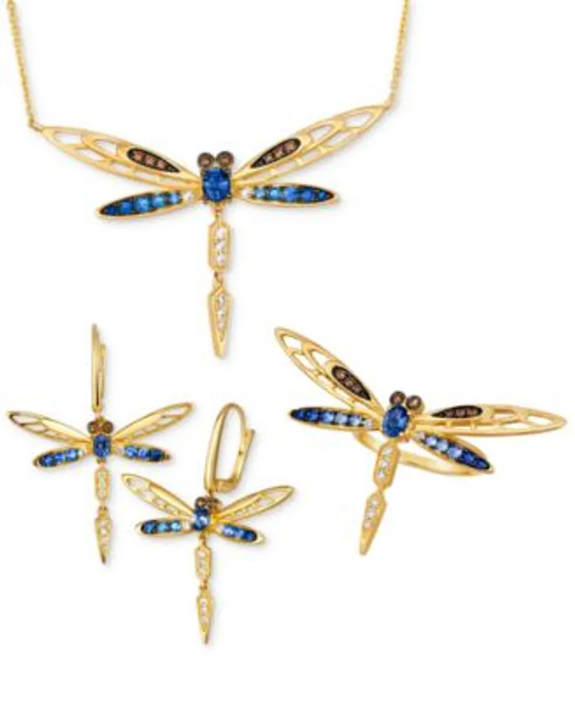 Le Vian Ombre Multi Gemstone Diamond Dragonfly Ring Drop Earrings Pendant Necklace Jewelry Collection In 14k Gold