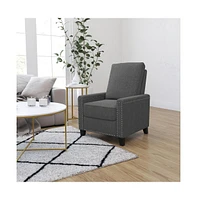 Renza Transitional Pushback Recliner With Pillow Style Back And Accent Nail Trim - Manual