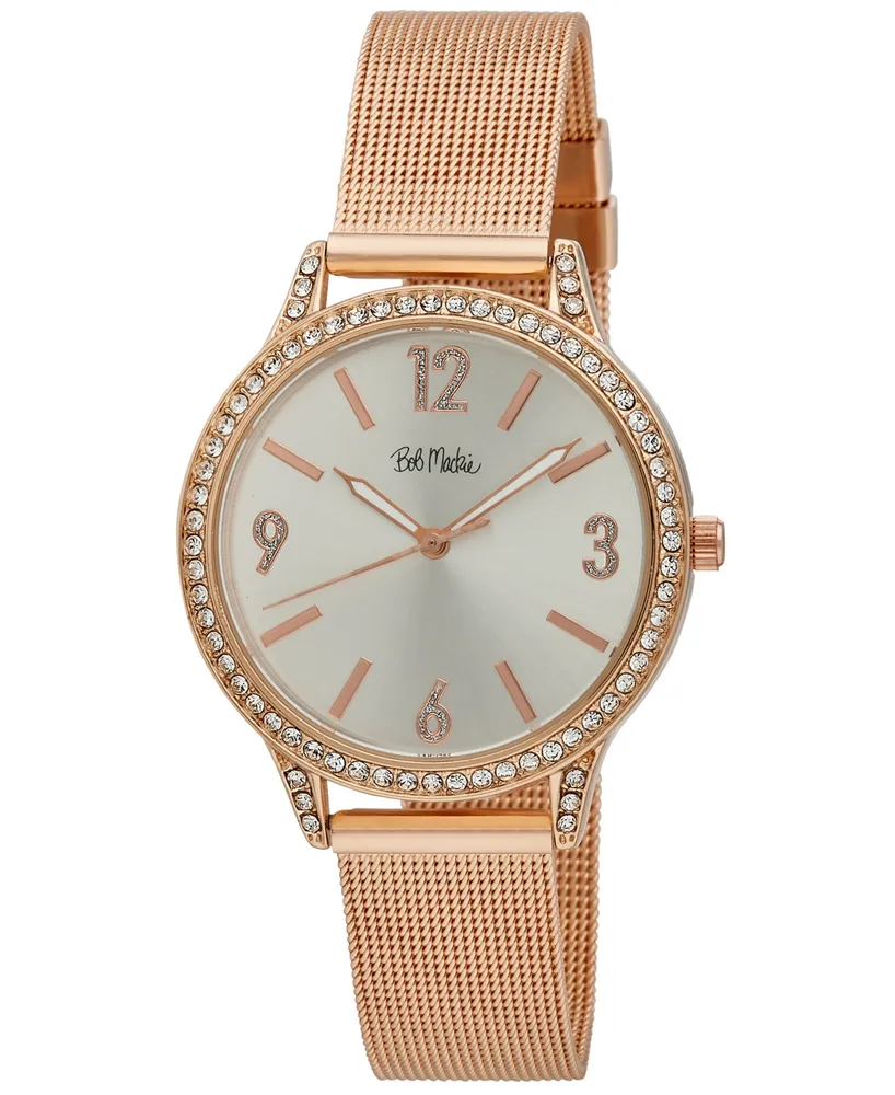 Bob Mackie Unisex Quartz Rose Gold-Tone Alloy Watch 37mm