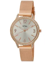 Bob Mackie Unisex Quartz Rose Gold-Tone Alloy Watch 37mm