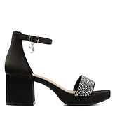 Juicy Couture Women's Nelly Rhinestone Two-Piece Platform Dress Sandals