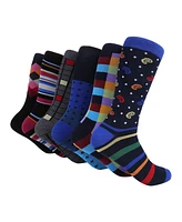 Men's Bold Designer Dress Socks 6 Pack