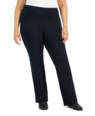 Style & Co Plus High-Rise Bootcut Ponte Pants, Created for Macy's